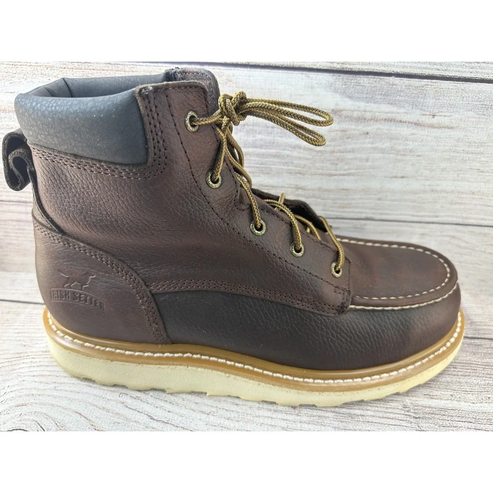 Irish Setter Ashby Men's 6-inch Leather Safety Toe Lace Up Boots Size 11 D NWB